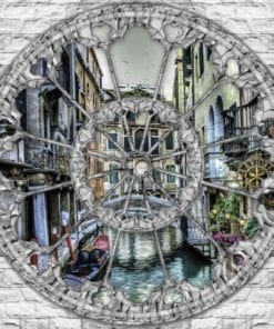 Fototapet med motivet: Utsikt Venedig Kanal