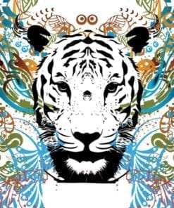 Fototapet med motivet: Tiger Abstrakt