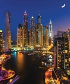 Fototapet med motivet: Utsikt Dubai Stad horisont