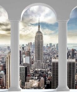 Fototapet med motivet: New York City horisont Pelare Bågar