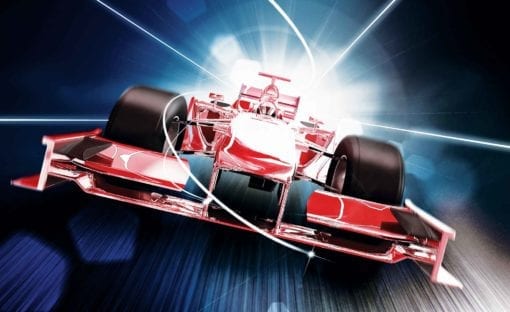 Fototapet med motivet: Bil Formula 1 Röd