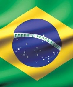 Fototapet med motivet: Flagga Brasilien