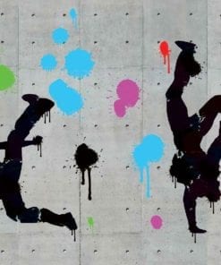 Fototapet med motivet: Graffiti betongvägg Hip Hop